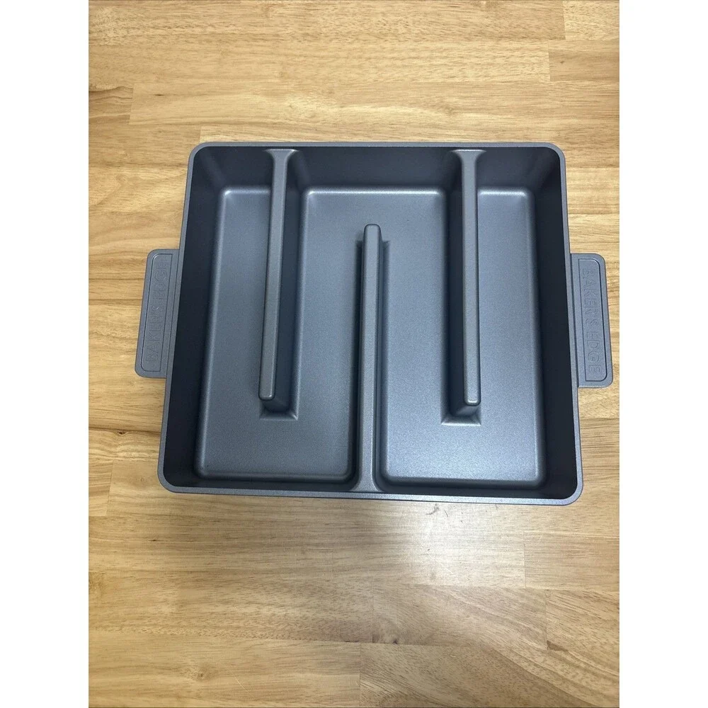 XL Baker's Edge Brownie Pan Edge Lovers 11x12 Cast Aluminum Non-Stick Pan USA